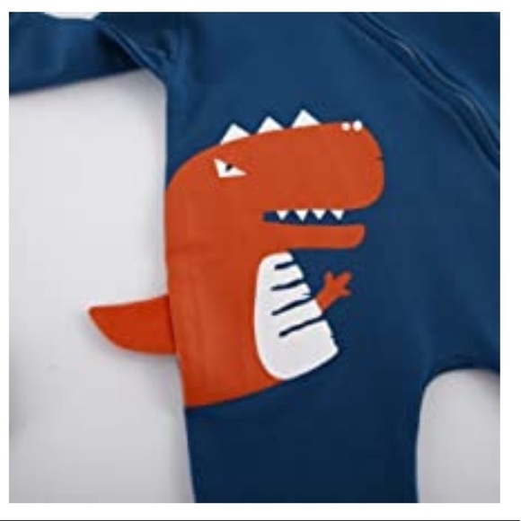 Hoodie Cotton Onesies Long Sleeve Romper Dinosaur 12-18 Months NWT - Picture 5 of 8